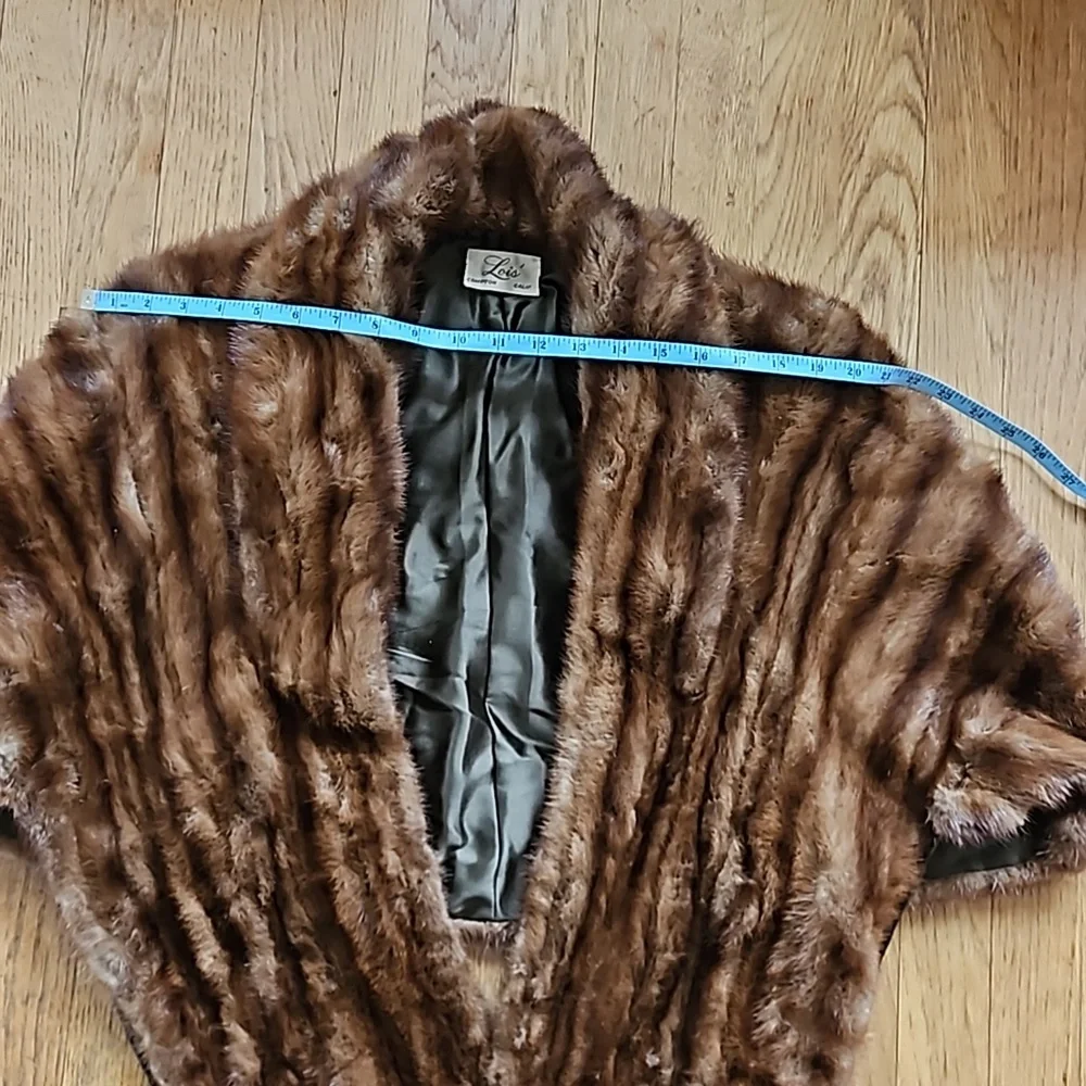 Vintage real mink shawl wrap L/XL